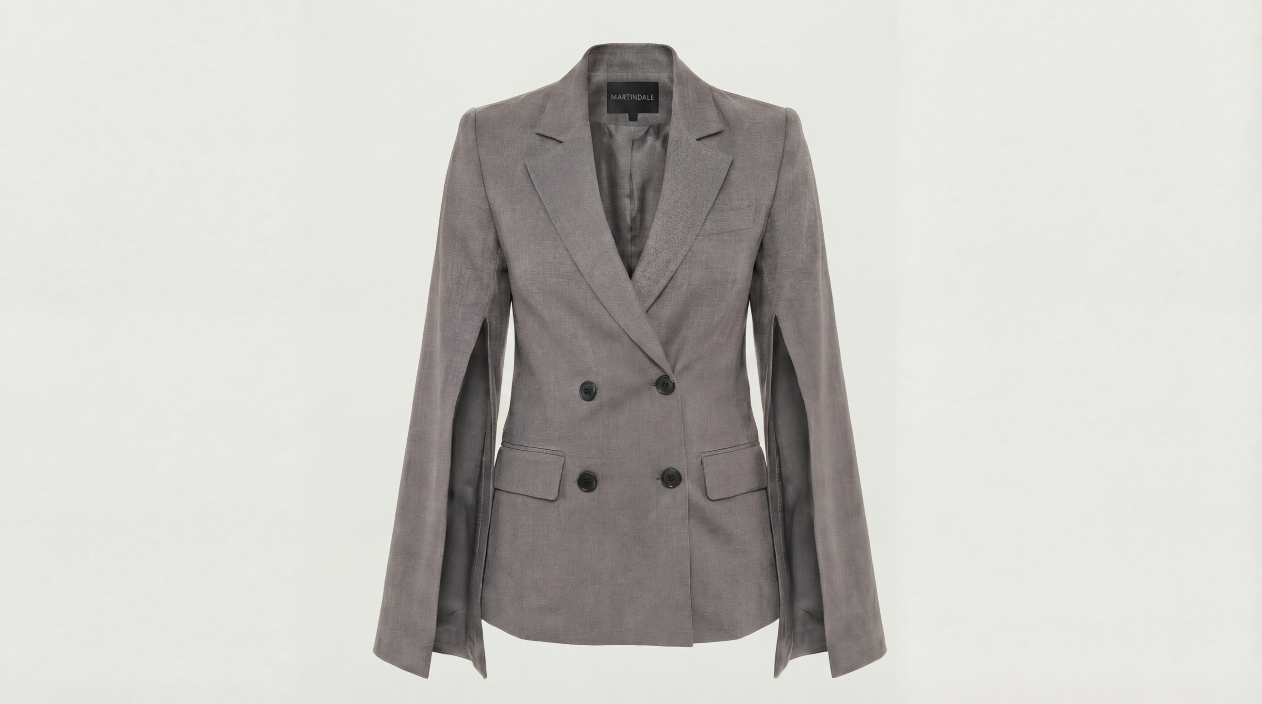 The Josephine Linen Blazer in Slate