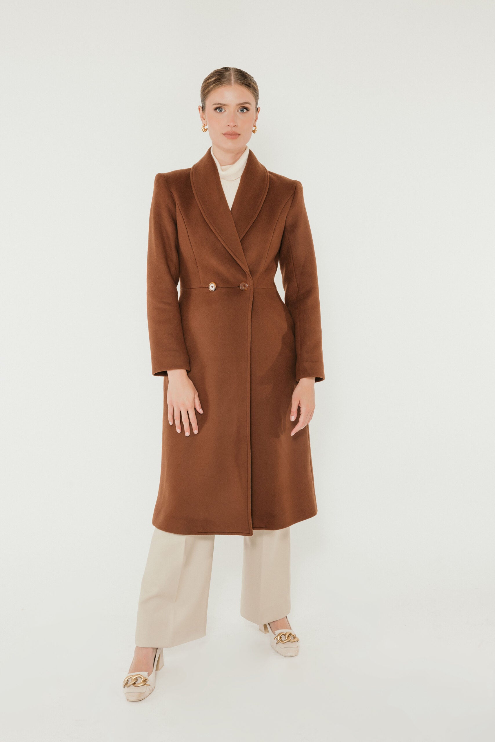 Brown Wool Coat - Ethically Made in America from Australian Wool
