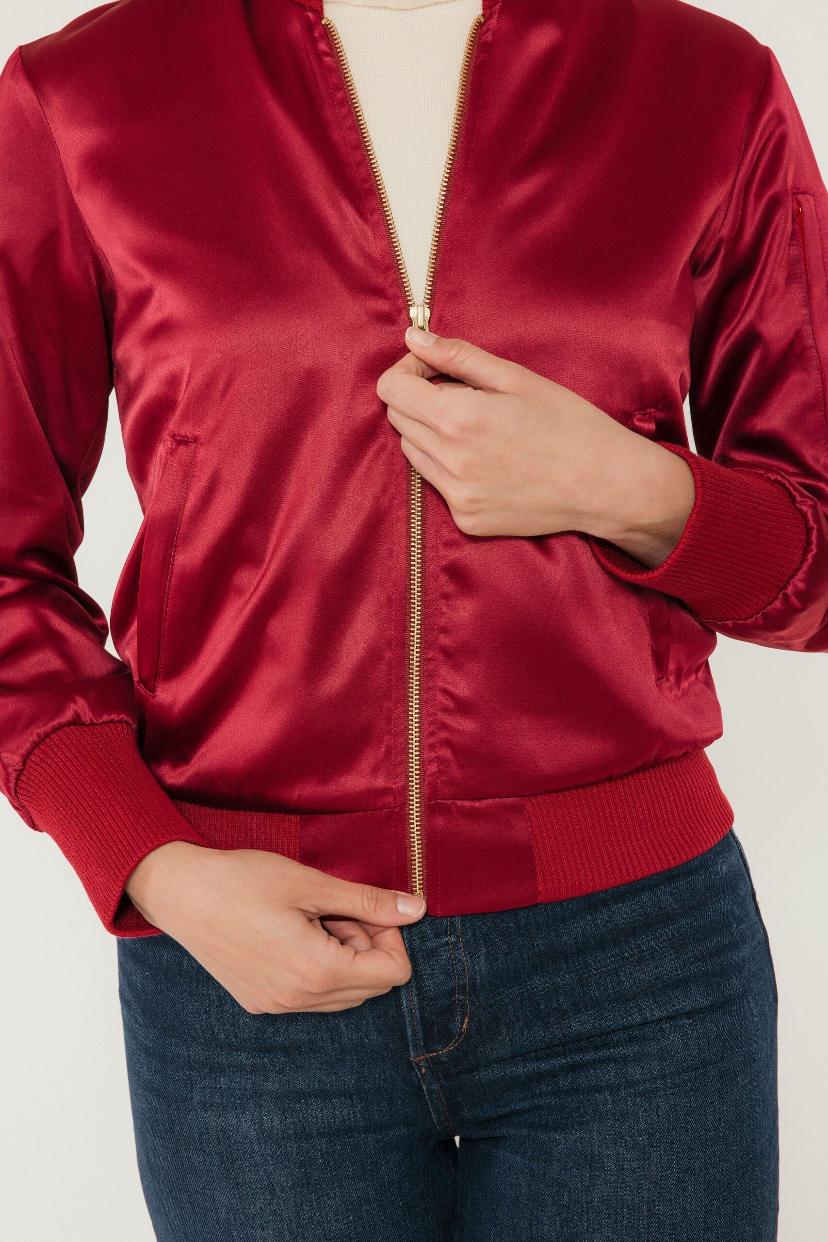 Satin Bomber Jacket image 2