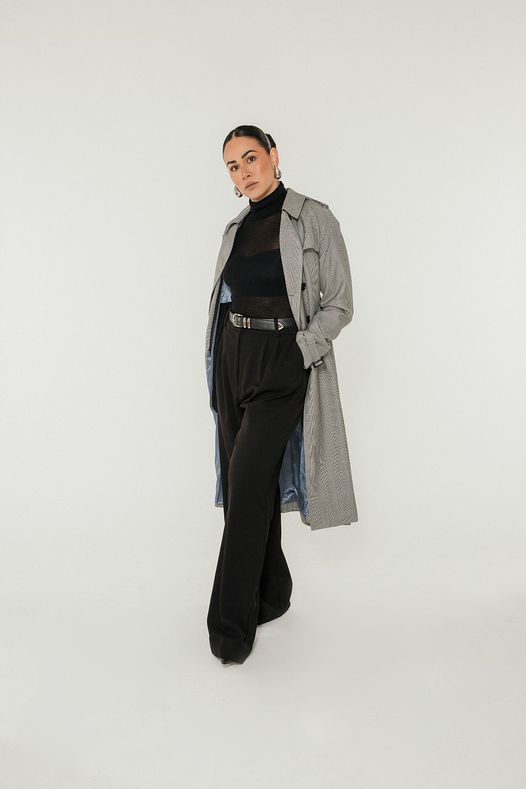Plaid Trench Coat – Ethically Made in America from 100% English