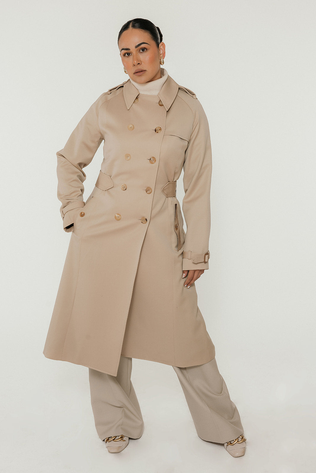 The Lou Trench in Camel | Women's Camel Trench Coat | MARTINDALE