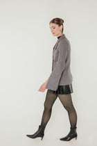 Linen Split Sleeve Blazer in Slate image 6