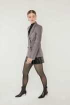 Linen Split Sleeve Blazer in Slate image 7