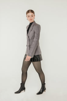 Linen Split Sleeve Blazer in Slate image 7