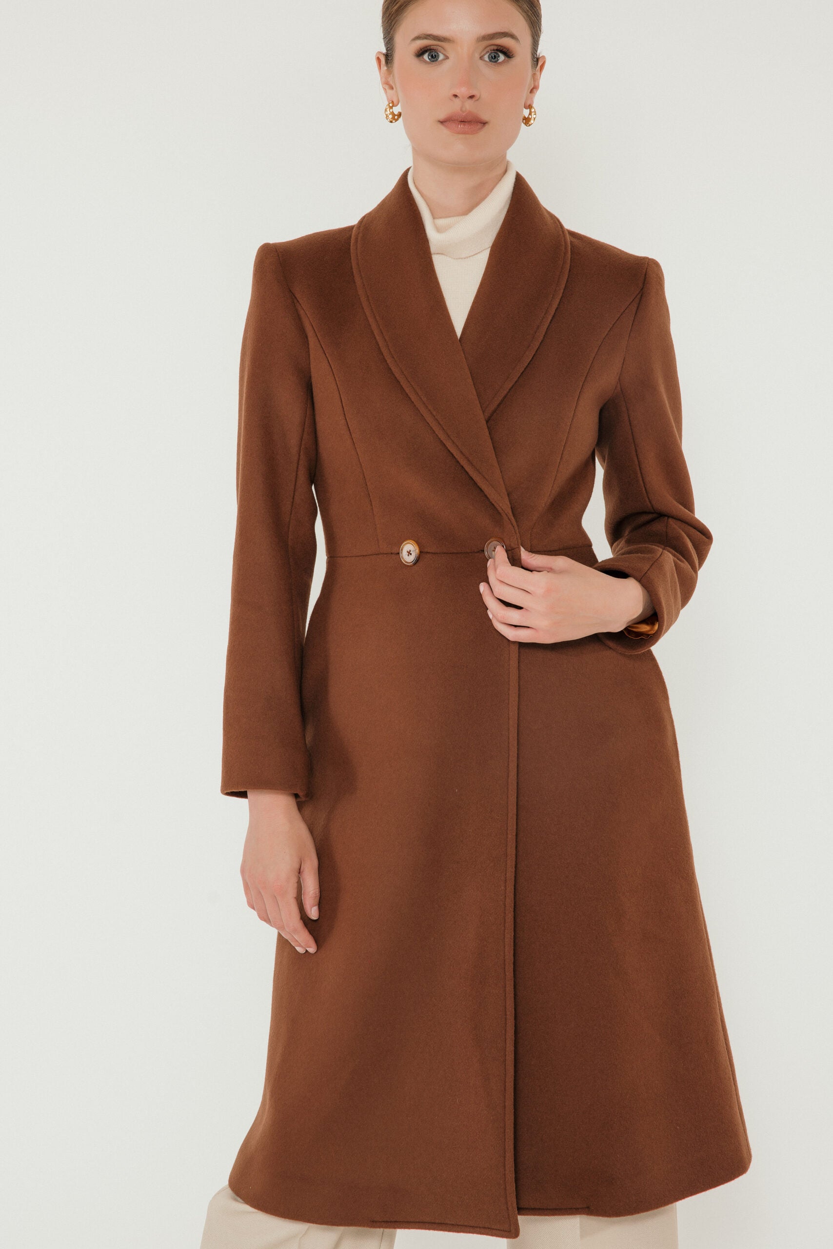 Brown Wool Coat - Ethically Made in America from Australian Wool