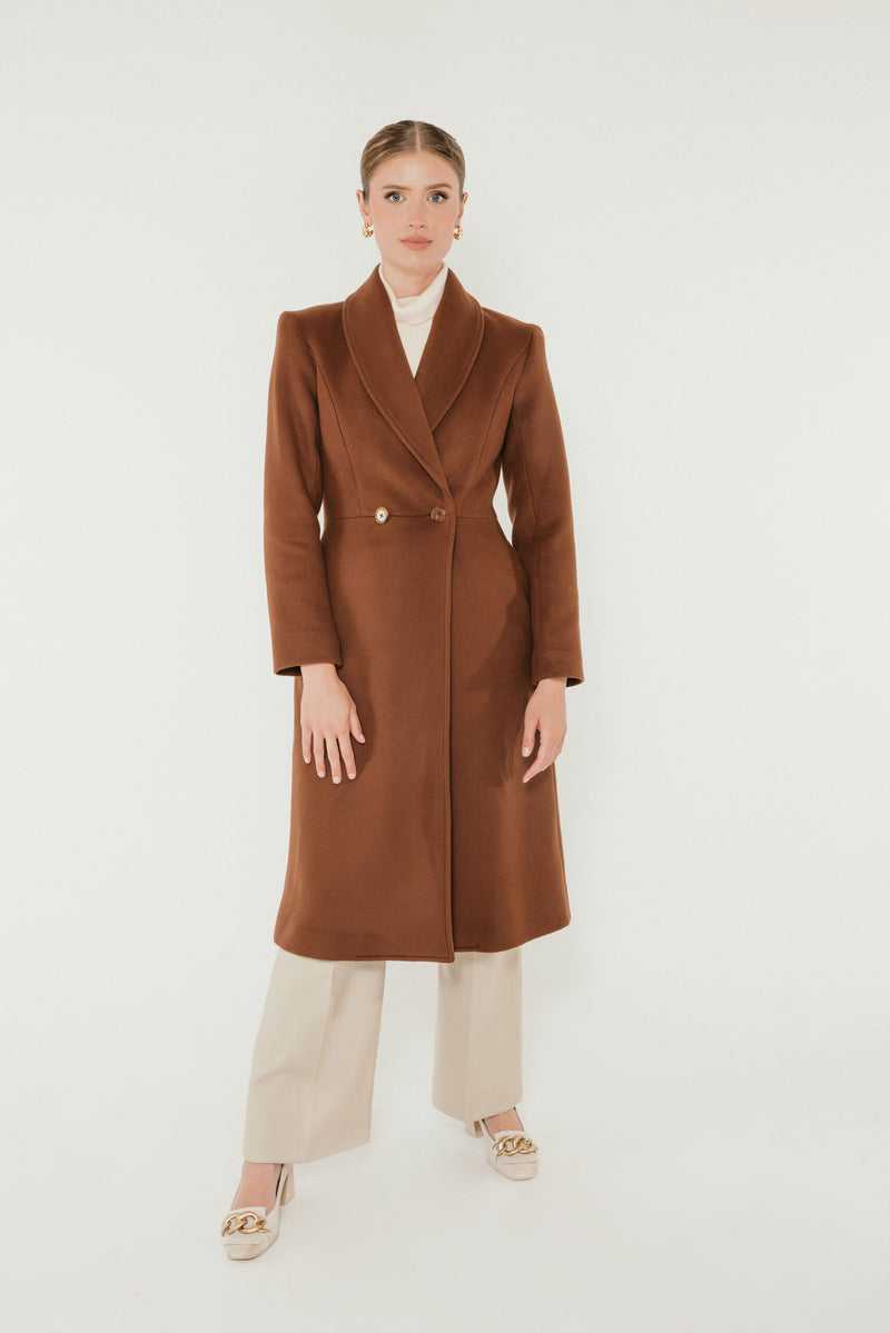 Shawl Collar Wool Coat image 0