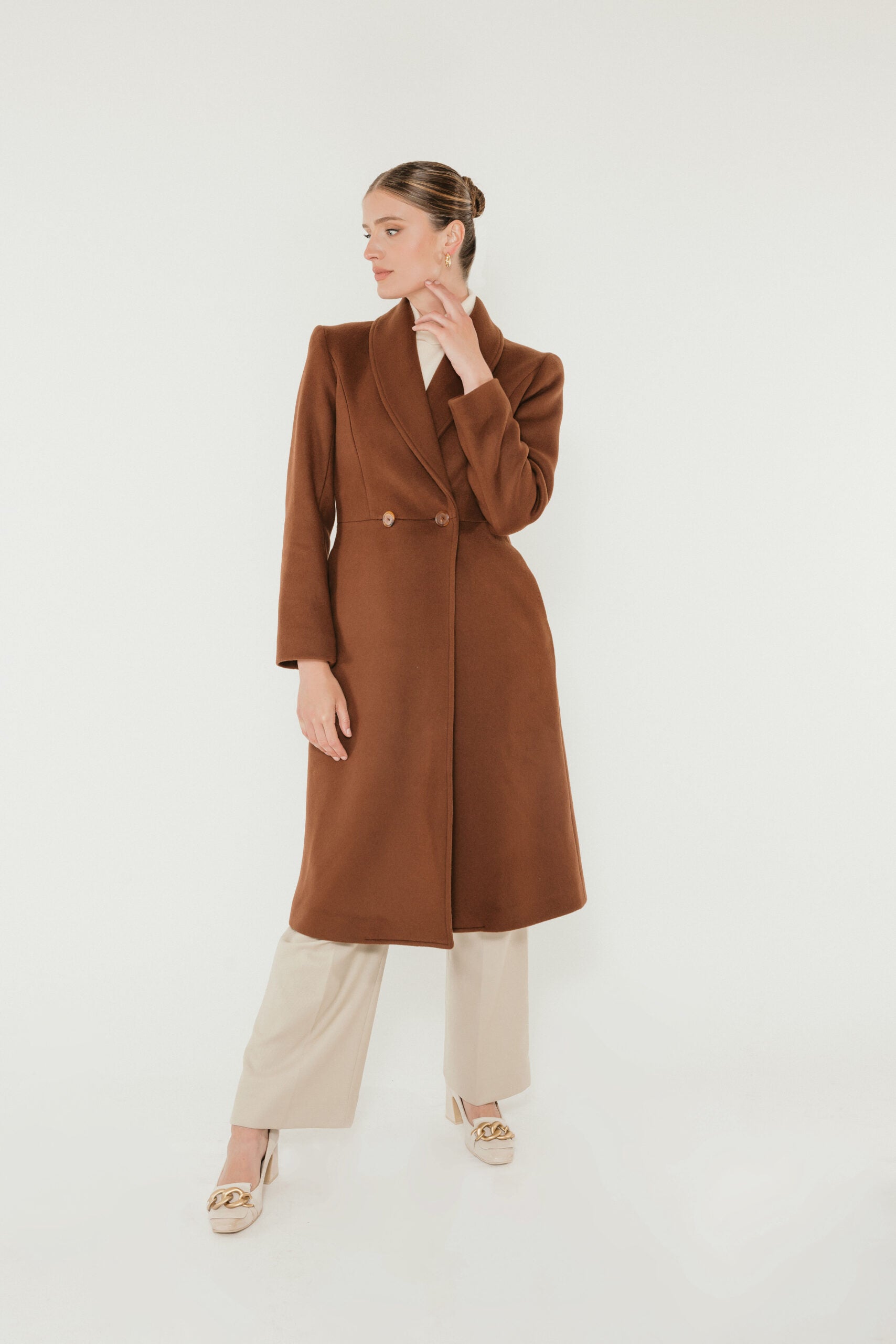 Brown Wool Coat - Ethically Made in America from Australian Wool